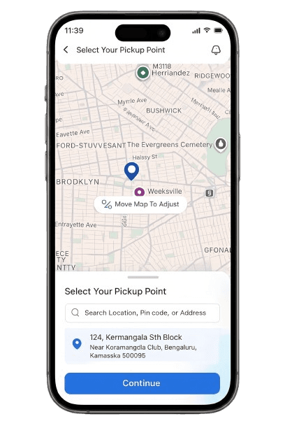 Set Your Pickup Location